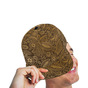 cacao beans tribal polynesian pattern background All Over Print Snapback Cap