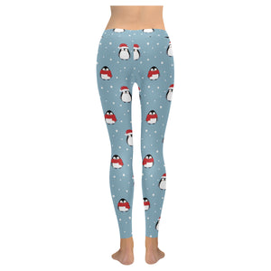 Cute penguin christmas snow pattern Women's Legging Fulfilled In US