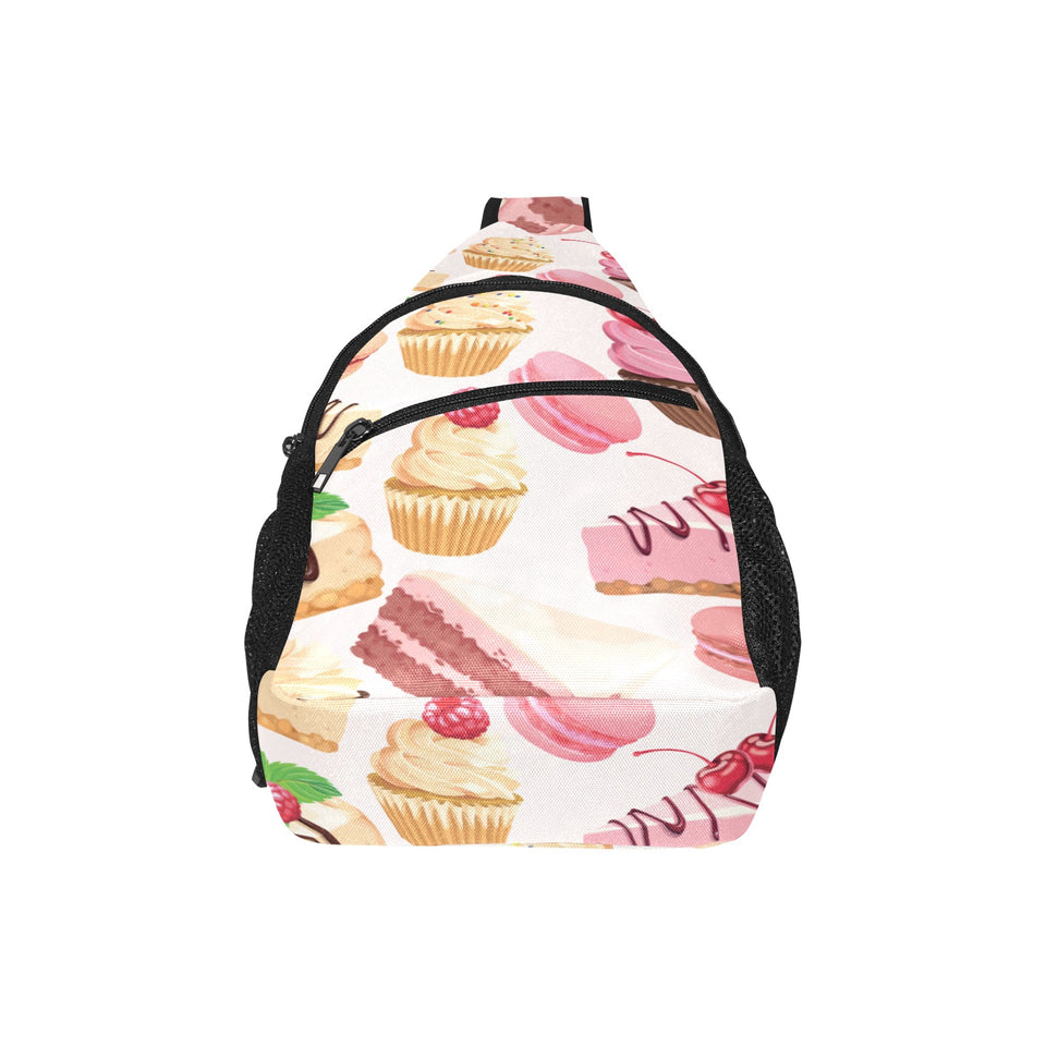 Cake cupcake sweets pattern All Over Print Chest Bag