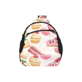 Cake cupcake sweets pattern All Over Print Chest Bag
