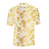 Gold grape pattern Men's All Over Print Polo Shirt