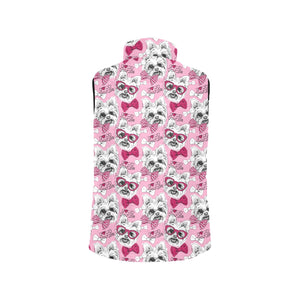 Yorkshire Terrier Pattern Print Design 03 Men's Padded Vest