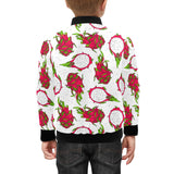 dragon fruits white background Kids' Boys' Girls' Bomber Jacket