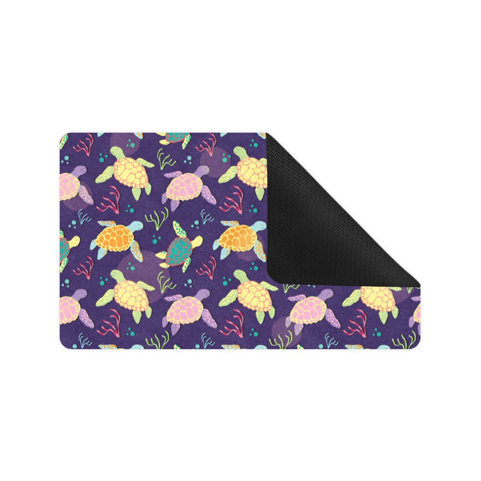 Colorful sea turtle pattern Doormat