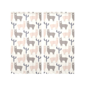 Llama Alpaca pattern Gauze Curtain