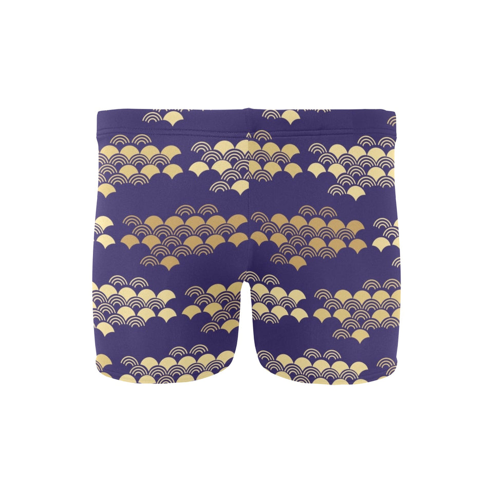 Beautiful japanese fan pattern Men's Swimming Trunks
