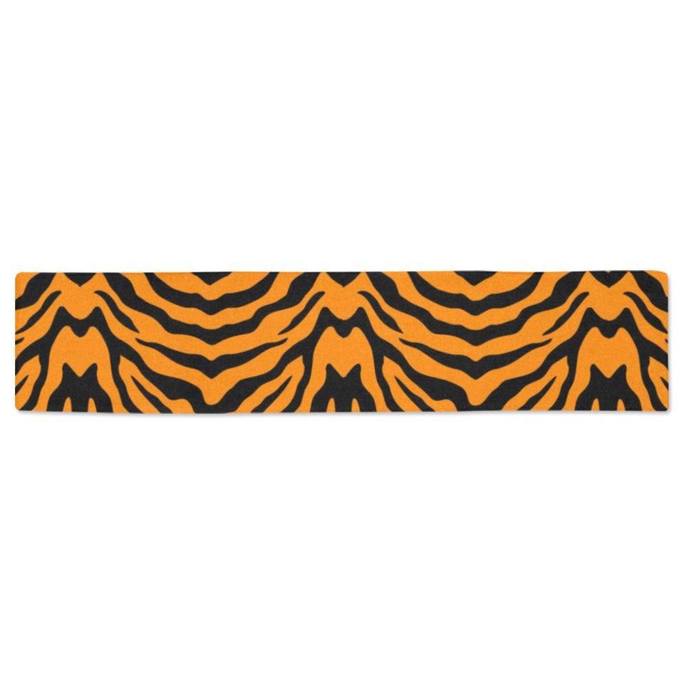 Bengal tigers skin print pattern Table Runner