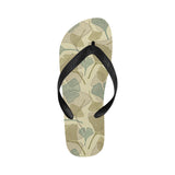 Ginkgo leaves design pattern Unisex Flip Flops