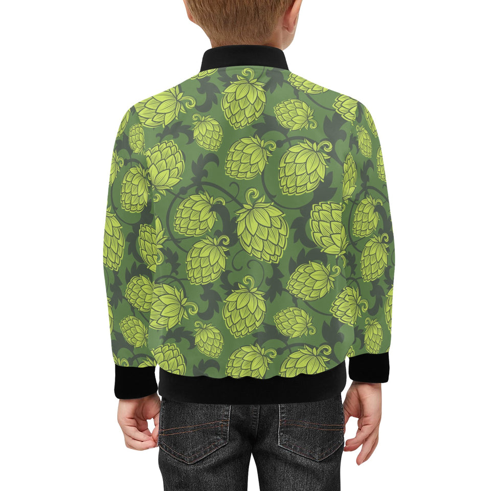 Hop pattern Hop cone background Kids' Boys' Girls' Bomber Jacket