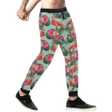 Beautiful flamingo tropical palm leaves hibiscus p Unisex Casual Sweatpants