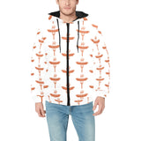Sausage Pattern Print Design 05 Men's Padded Hooded Jacket