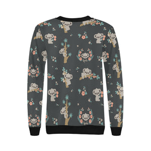 Cute koala pattern Women's Crew Neck Sweatshirt