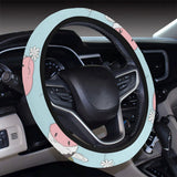 Cute cow flower pattern Car Steering Wheel Cover