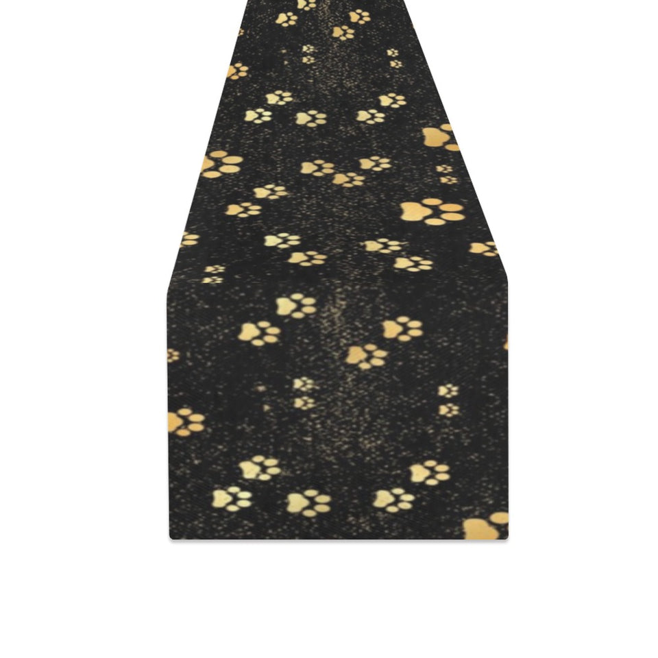 Dog Paws Pattern Print Design 05 Table Runner