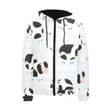 Cute cows pattern Men's Padded Hooded Jacket