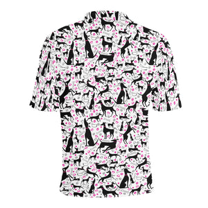 Greyhound Pattern Print Design 02 Men's All Over Print Polo Shirt