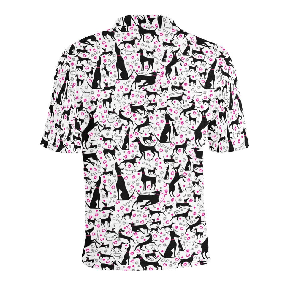 Greyhound Pattern Print Design 02 Men's All Over Print Polo Shirt