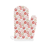 Lips Pattern Print Design 04 Heat Resistant Oven Mitts