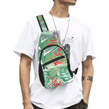 heliconia palm and monstera leaves pattern All Over Print Chest Bag