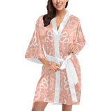 Snake lilies flower pattern Women's Short Kimono Robe
