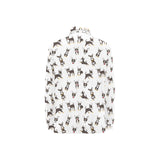 Chihuahua dog pattern Women's Long Sleeve Polo Shirt