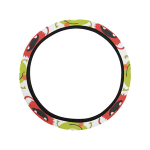 Alien Pattern Print Design 05 Car Steering Wheel Cover