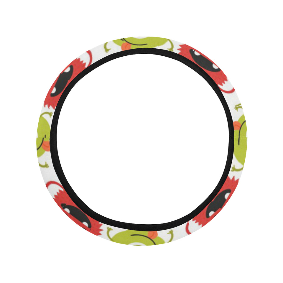 Alien Pattern Print Design 05 Car Steering Wheel Cover
