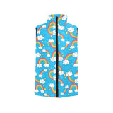 Rainbows Sky Clouds Pattern Women's Padded Vest