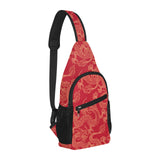 Gold dragons red background All Over Print Chest Bag