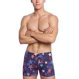 Red blue star pattern Men's Swimming Trunks