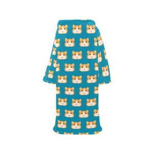 Guinea Pig Pattern Print Design 03 Blanket Robe with Sleeves