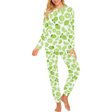 Lime design pattern Women's All Over Print Pajama Set