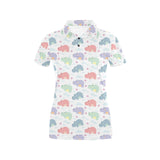 Hippopotamus Pattern Print Design 03 Women's All Over Print Polo Shirt