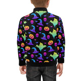 Colorful halloween background Kids' Boys' Girls' Bomber Jacket