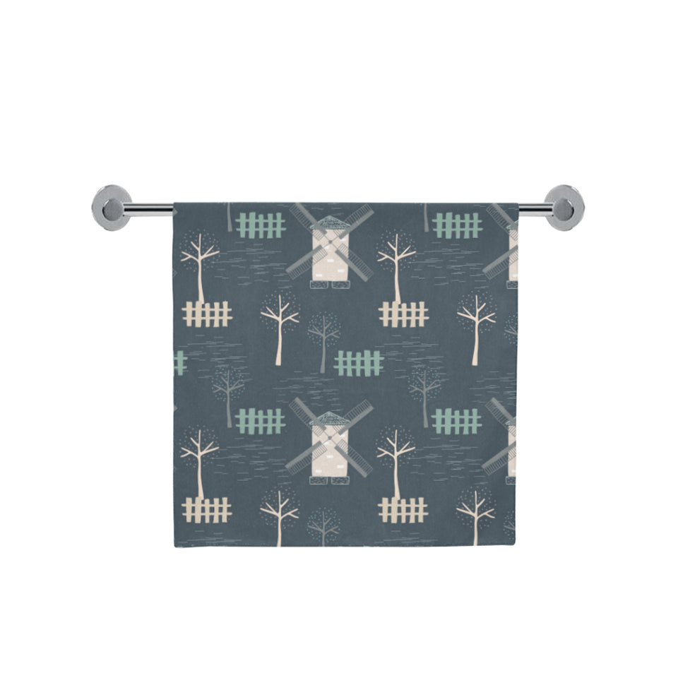 windmill tree pattern Bath Towel