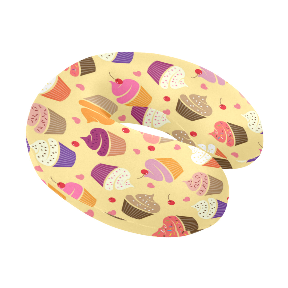 cake cupcake heart cherry pattern U-Shaped Travel Neck Pillow