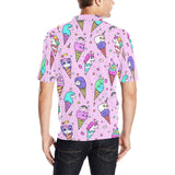 Cute ice cream cone animal pattern Men's All Over Print Polo Shirt