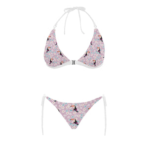 Beautiful toucan flower leaves Sexy Bikinis Two-Piece Swimsuits