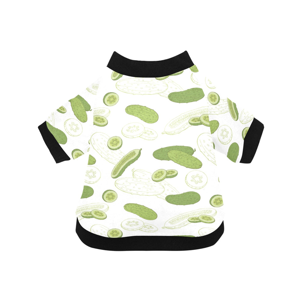 Cucumber sketch pattern All Over Print Pet Dog Round Neck Fuzzy Shirt