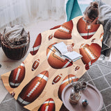 American football ball design pattern Blanket Robe with Sleeves