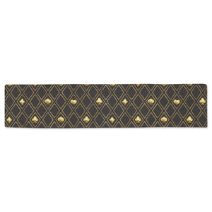 Casino Cards Suits Pattern Print Design 01 Table Runner