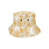 hand drawn orange fruit pattern Unisex Bucket Hat