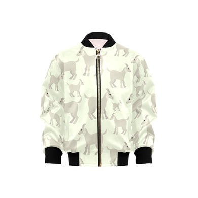 Little young goat pattern Kids' Boys' Girls' Bomber Jacket