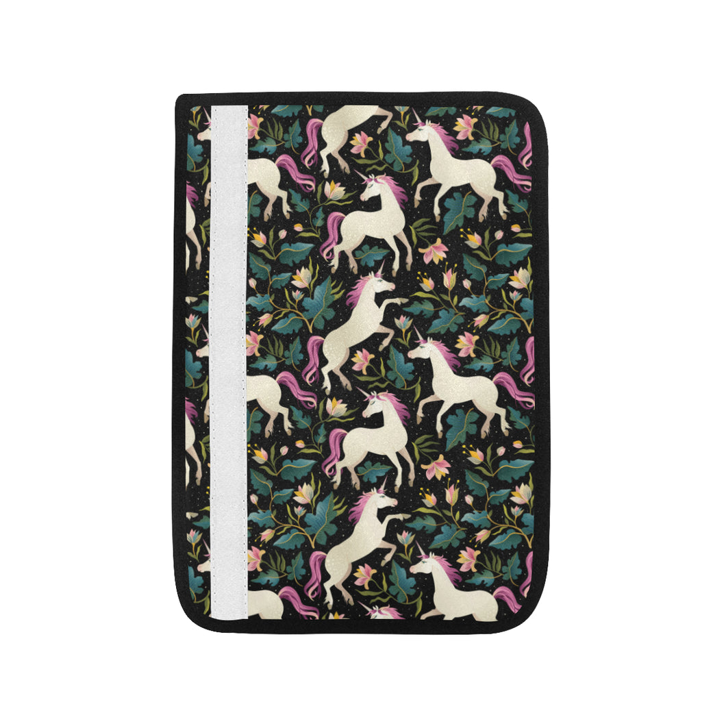 Unicorns forest background Car Seat Belt Cover