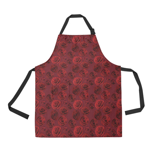 Rose Pattern Print Design 03 All Over Print Adjustable Apron