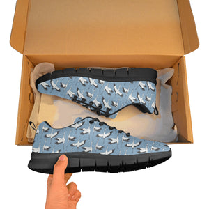 Seagull Pattern Print Design 04 Men's Breathable Sneakers ( Model 055)