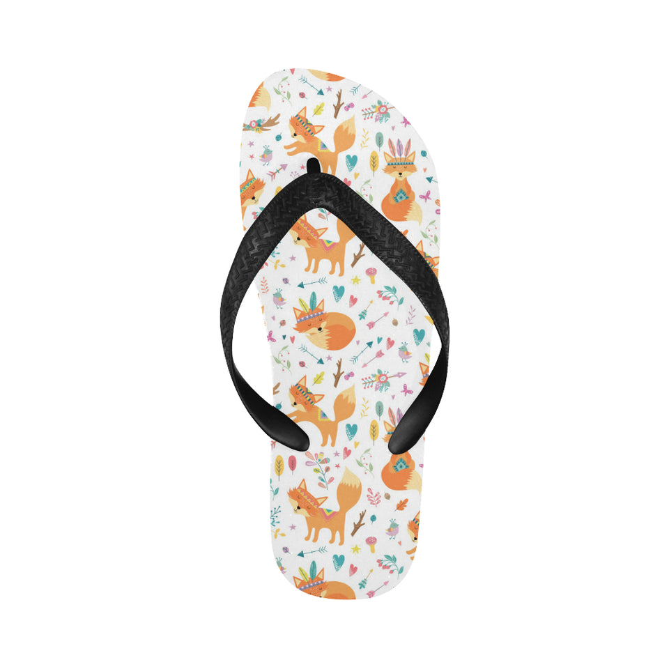 cute tribal fox pattern Unisex Flip Flops