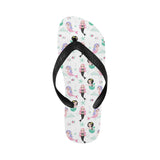 cute mermaid dolphin fish starfish pattern Unisex Flip Flops