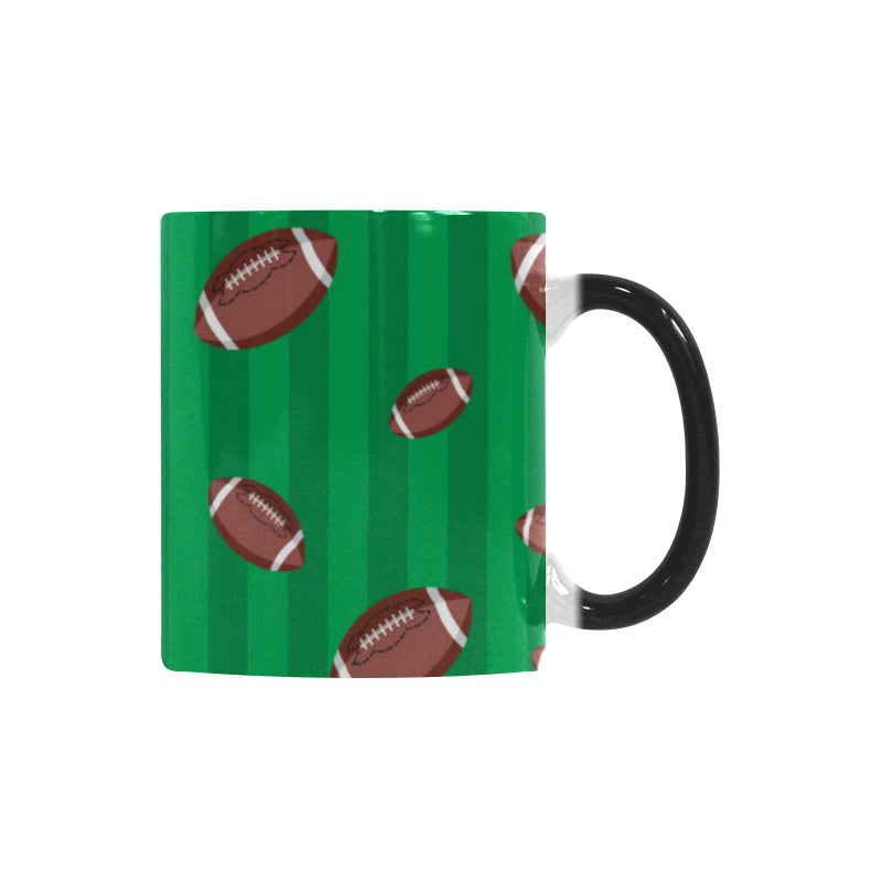 American football ball field background Morphing Mug Heat Changing Mug