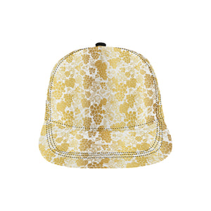 Gold grape pattern All Over Print Snapback Cap